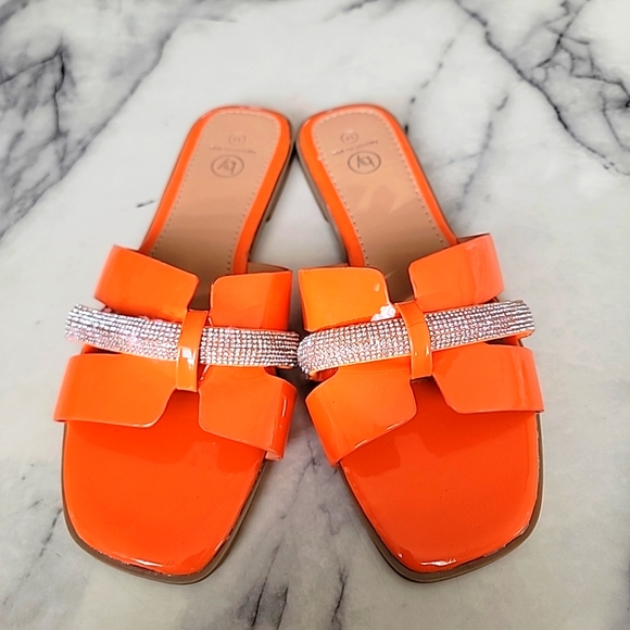 Beautifully You Fashion Flats Women's Size 11 Orange - Picture 1 of 7